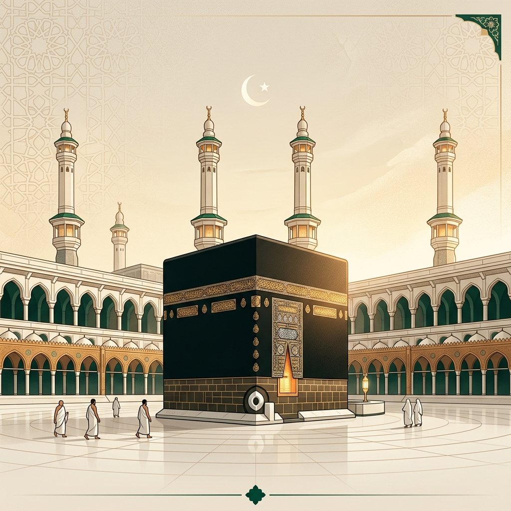 The Holy Kaaba at Masjid al-Haram